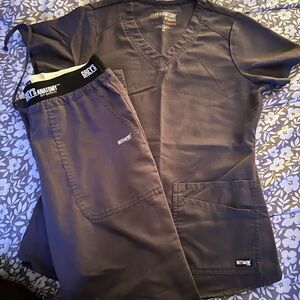 Grey's Anatomy Women's Charcoal Scrub Set